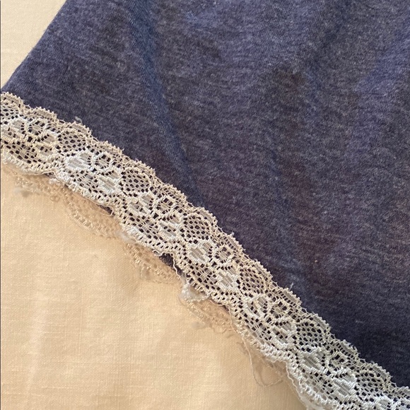 Elegant Blue Lace Trim Pajama Set - Picture 5 of 10